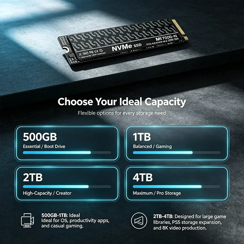 MI7000N 500GB 1TB 2TB 4TB M.2  – M.2 Nvme 4Tb Pcie 4.0 Ssd Bewertung und Preis