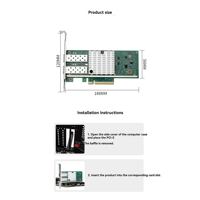 X520-DA1 10 GB SFP+ Dual-Port- – 10Gb Sfp+ Pcie Network Card Dual Port Bewertung und Preis